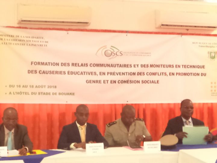 Ouverture à Bouaké d’une formation des relais communautaires en prévention de conflits